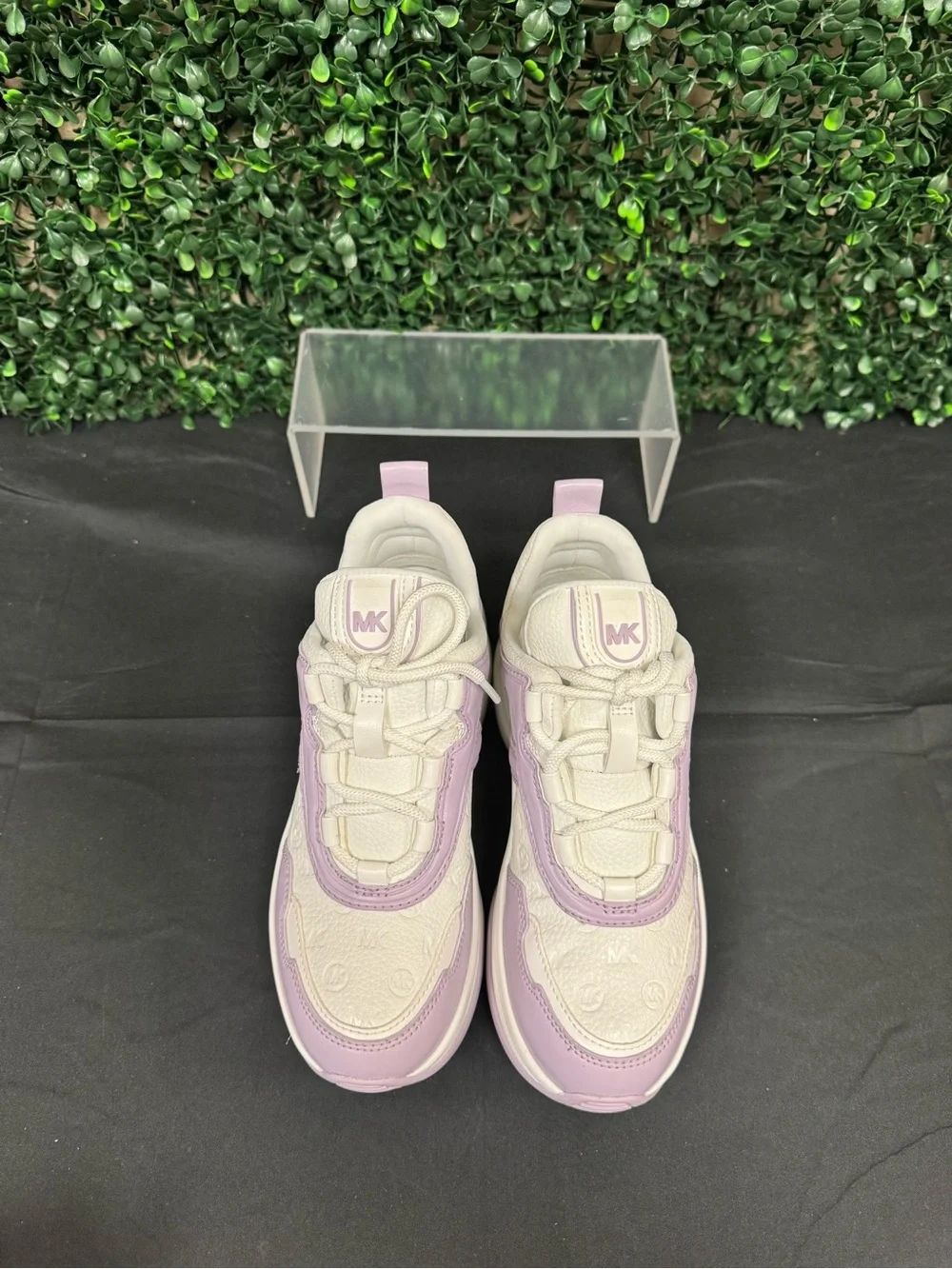 Michael Kors Olympia Mixed-Media Trainer - W5.5 - Picture 4 of 8